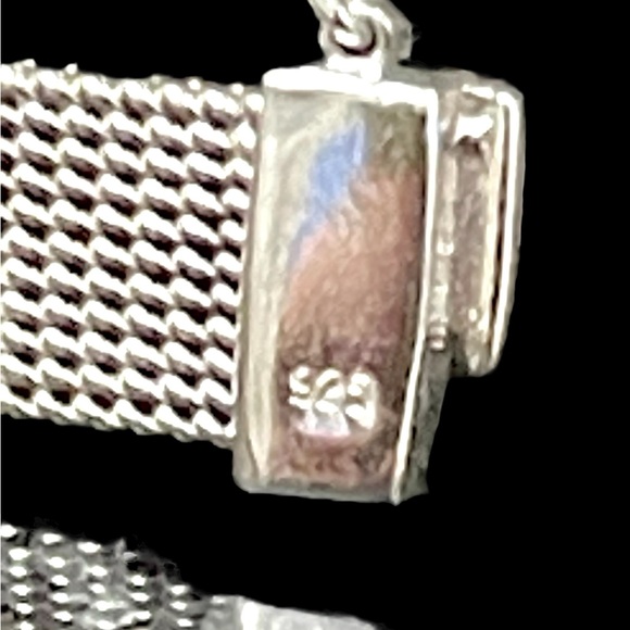 925 Sterling silver sliding heart charm bracelet with double clasp - Picture 4 of 5